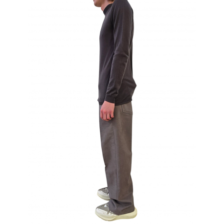 Pull dark dust col montant Mérinos Rick Owens homme RU02E 1625 M 78 boutique Strasbourg online vêtement avant garde mode