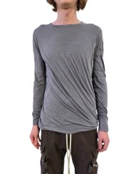 T-shirt double manches longues bleu délavé Rick Owens Homme RU02E 1257 UCDB 06 boutique Strasbourg vêtement avant garde