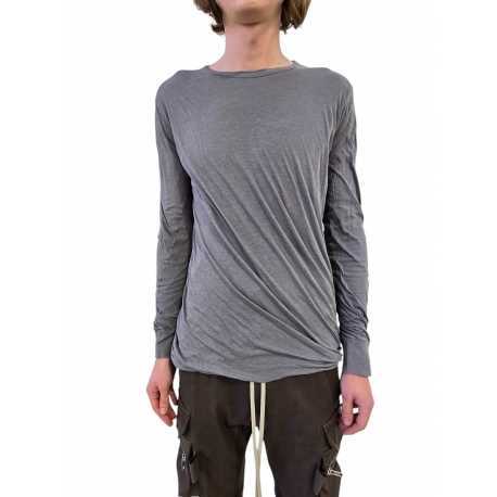 T-shirt double manches longues bleu délavé Rick Owens Homme RU02E 1257 UCDB 06 boutique Strasbourg vêtement avant garde