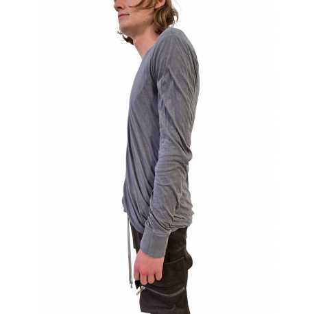 T-shirt double manches longues bleu délavé Rick Owens Homme RU02E 1257 UCDB 06 boutique Strasbourg vêtement avant garde
