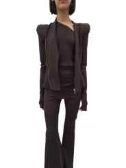 Veste épaulée zippée jersey viscose choco Princess Jkt LI02E 3703 JCVS 54 Strasbourg fashion concept store mode boutique
