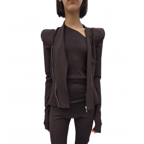 Veste épaulée zippée jersey viscose choco Princess Jkt LI02E 3703 JCVS 54 Strasbourg fashion concept store mode boutique