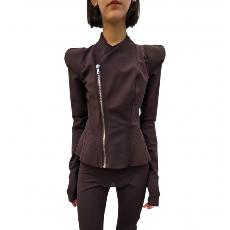 Veste épaulée zippée jersey viscose choco Princess Jkt LI02E 3703 JCVS 54 Strasbourg fashion concept store mode boutique