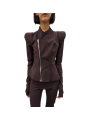 Veste épaulée zippée jersey viscose choco Princess Jkt LI02E 3703 JCVS 54 Strasbourg fashion concept store mode boutique