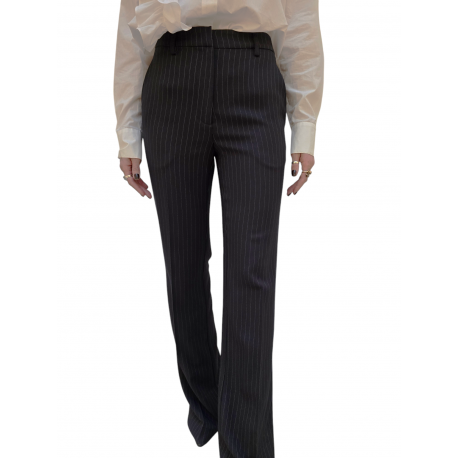 Pantalon bootcut navy rayé blanc Essentiel Antwerp Femme INVADE I2NA boutique Strasbourg vêtement fashion concept store