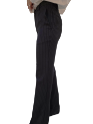 Pantalon bootcut navy rayé blanc Essentiel Antwerp Femme INVADE I2NA boutique Strasbourg vêtement fashion concept store