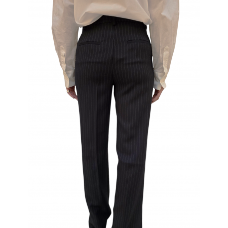 Pantalon bootcut navy rayé blanc Essentiel Antwerp Femme INVADE I2NA boutique Strasbourg vêtement fashion concept store