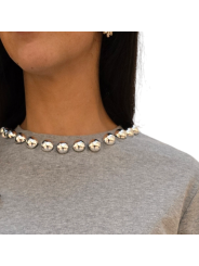 T-shirt gris col perles métal Essentiel Antwerp Femme INTENSO SH35 boutique Strasbourg vêtement fashion mode concept store