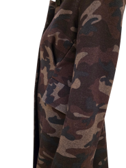 Manteau couture camouflage choco noir Essentiel Antwerp Femme IPANEMA I1RT boutique Strasbourg vêtement fashion mode