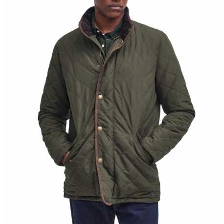 Veste matelassé loden Waterproof dark olive BARBOUR homme MQU1585 OL91 boutique Strasbourg vêtement fashion mode 
