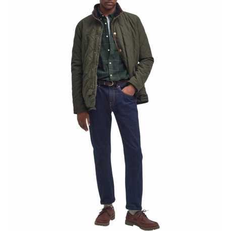 Veste matelassé loden Waterproof dark olive BARBOUR homme MQU1585 OL91 boutique Strasbourg vêtement fashion mode 