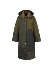 Manteau matelassé trans court capuche vert Liliane LQU1835 GN71 FERN