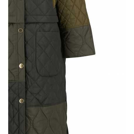 Manteau matelassé trans court capuche vert Liliane LQU1835 GN71 FERN