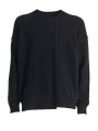 Pull col rond noir yack couture buste Isabel Benenato homme UK01 01boutique Strasbourg vêtement fashion mode pullover