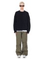 Pull col rond noir yack couture buste Isabel Benenato homme UK01 01boutique Strasbourg vêtement fashion mode pullover
