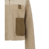 Blouson bouclette matelassé sable ecru velours camel Malena Fleece Barbour femme LFL0080 BE11 boutique Strasbourg vêtement
