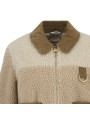 Blouson bouclette matelassé sable ecru velours camel Malena Fleece Barbour femme LFL0080 BE11 boutique Strasbourg vêtement