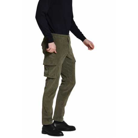 Pantalon cargo velours côtelé double vert Cargo Chile Masons homme 2PN29073 VBE033 464 boutique Strasbourg vêtement mode 