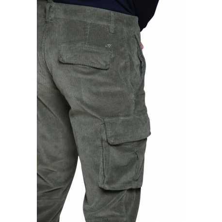 Pantalon cargo velours côtelé double vert Cargo Chile Masons homme 2PN29073 VBE033 464 boutique Strasbourg vêtement mode 