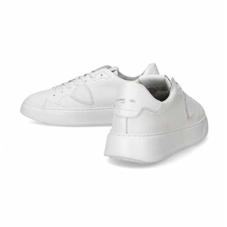 Baskets Temple full blanche cuir BTLU V001 Philippe Model homme boutique Strasbourg sneaker online concept store 
