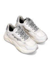 Baskets Odeon cuir mesh blanc spoiler argent BZLD VR04 Philippe Model femme boutique Strasbourg sneaker online store 
