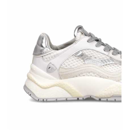 Baskets Odeon cuir mesh blanc spoiler argent BZLD VR04 Philippe Model femme boutique Strasbourg sneaker online store 