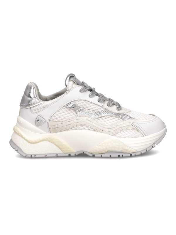 Baskets Odeon cuir mesh blanc spoiler argent BZLD VR04 Philippe Model femme boutique Strasbourg sneaker online store 