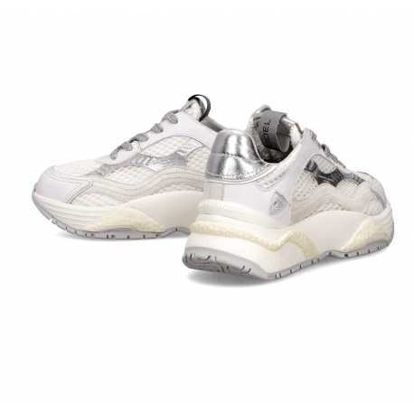 Baskets Odeon cuir mesh blanc spoiler argent BZLD VR04 Philippe Model femme boutique Strasbourg sneaker online store 
