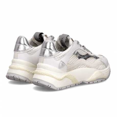 Baskets Odeon cuir mesh blanc spoiler argent BZLD VR04 Philippe Model femme boutique Strasbourg sneaker online store 