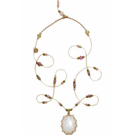 Collier Tibétain Stib Pierre de Lune 53-TIB2-MOON STONE Sharing Boutique online Strasbourg Jewellery Concept store
