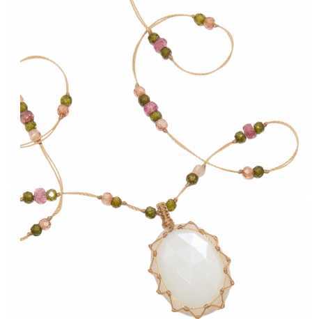 Collier Tibétain Stib Pierre de Lune 53-TIB2-MOON STONE Sharing Boutique online Strasbourg Jewellery Concept store