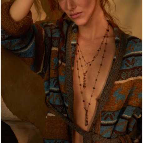 Collier Holy short Prec mix perles natrelles w/zircon 68-HOLS-PREC-D Sharing Boutique online Strasbourg Jewellery Concept store