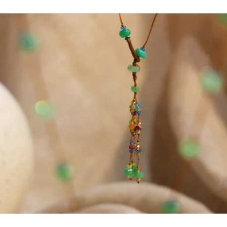 Collier Holy short Prec mix perles natrelles w/zircon 68-HOLS-PREC-D Sharing Boutique online Strasbourg Jewellery Concept store