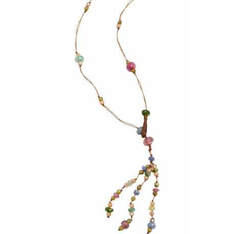 Collier Holy short Prec mix perles natrelles w/zircon 68-HOLS-PREC-D Sharing Boutique online Strasbourg Jewellery Concept store