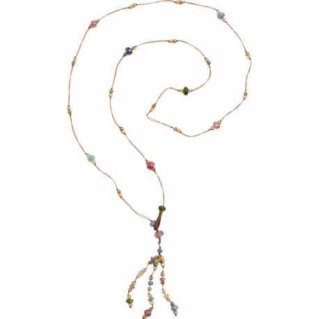 Collier Holy short Prec mix perles natrelles w/zircon 68-HOLS-PREC-D Sharing Boutique online Strasbourg Jewellery Concept store