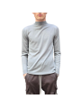 Pull bleu wash col montant Mérinos Rick Owens Homme RU02E 1625 M 06 boutique Strasbourg vêtement fashion mode