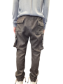 Pantalon Mastodon cargo Dark Dust Cuir agneau stretch Rick Owens homme RU02E 1396 LSV 78 vêtement boutique Strasbourg