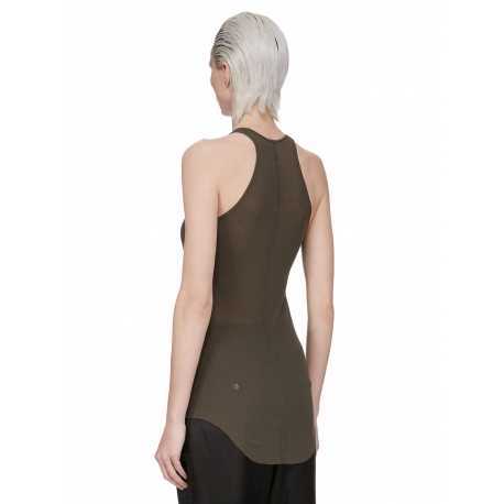 Débardeur Rib Tank vert Bosco Rick Owens Femme RP02E 4101 MR 25 Strasbourg Boutique Online Mode Créateur 