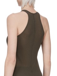 Débardeur Rib Tank vert Bosco Rick Owens Femme RP02E 4101 MR 25 Strasbourg Boutique Online Mode Créateur 