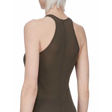 Débardeur Rib Tank vert Bosco Rick Owens Femme RP02E 4101 MR 25 Strasbourg Boutique Online Mode Créateur 