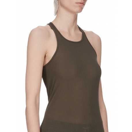 Débardeur Rib Tank vert Bosco Rick Owens Femme RP02E 4101 MR 25 Strasbourg Boutique Online Mode Créateur 