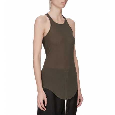 Débardeur Rib Tank vert Bosco Rick Owens Femme RP02E 4101 MR 25 Strasbourg Boutique Online Mode Créateur 