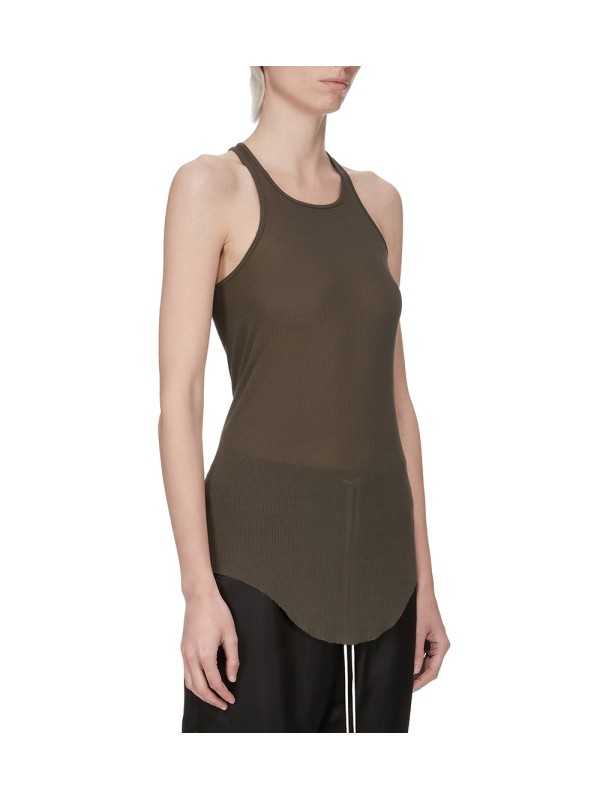 Débardeur Rib Tank vert Bosco Rick Owens Femme RP02E 4101 MR 25 Strasbourg Boutique Online Mode Créateur 