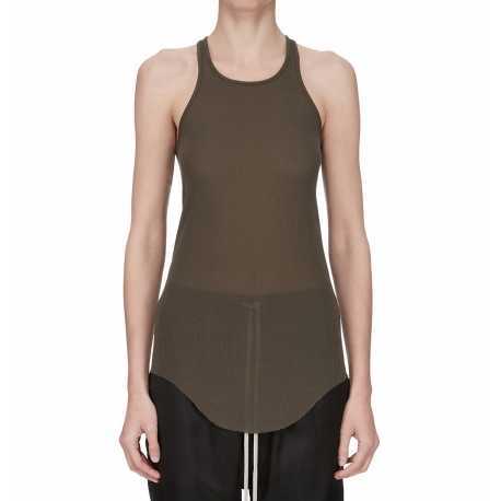 Débardeur Rib Tank vert Bosco Rick Owens Femme RP02E 4101 MR 25 Strasbourg Boutique Online Mode Créateur 