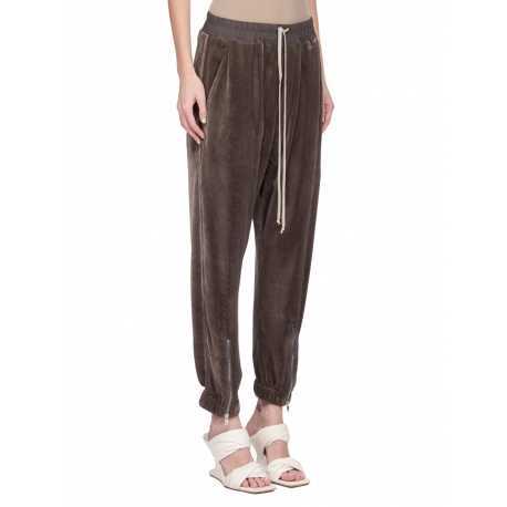 Pantalon Dark dust pan de velours zip bas Tecuatl Track Pant RP02E 4320 V 78 Rick Owens Femme mode concept store 