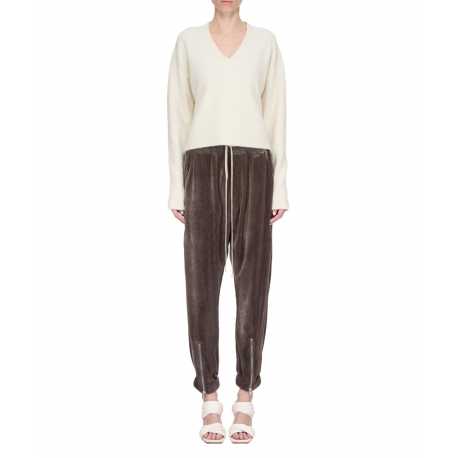 Pantalon Dark dust pan de velours zip bas Tecuatl Track Pant RP02E 4320 V 78 Rick Owens Femme mode concept store 