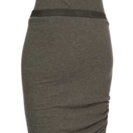 Jupe fente plissée côté verte laine coton Edfu RP02E 4359 JR 25 Rick Owens Femme concept store fashion boutique Strasbourg