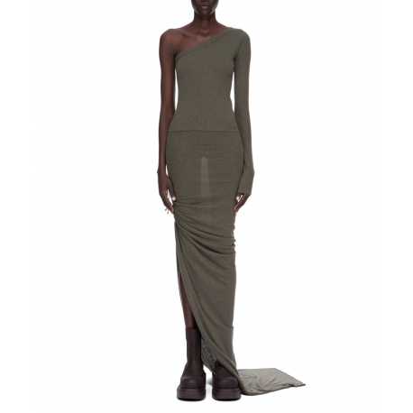 Jupe fente plissée côté verte laine coton Edfu RP02E 4359 JR 25 Rick Owens Femme concept store fashion boutique Strasbourg