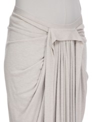 Jupe longue drapée avant gris Pearl Knee Draped Skirt RP02E 4384 JR 08 Rick Owens Femme mode women fashion créateur 