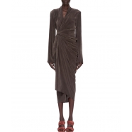 Robe longue Dark dust pan de velours Wrap Dress RP02E 4560 V 78 Rick Owens Femme Strasbourg mode concept store avantgarde